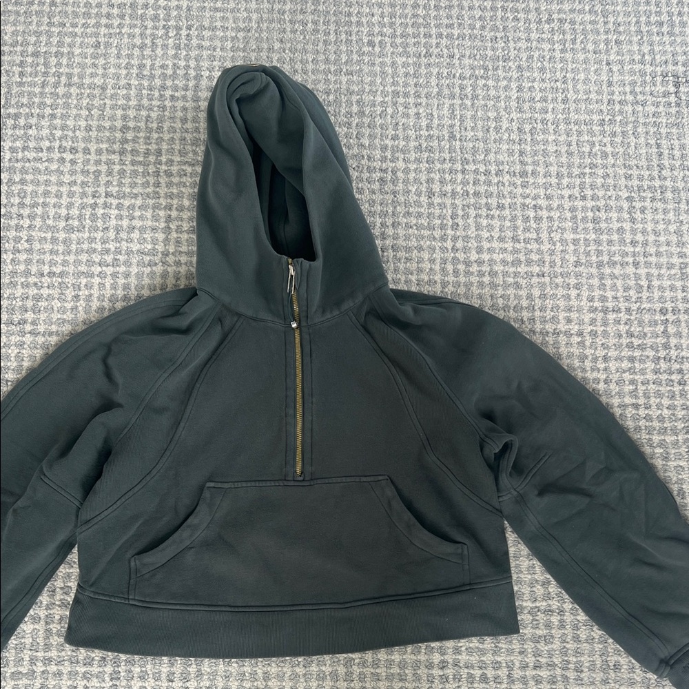 lululemon athletica Scuba Half Zip Dark Green Hoodie